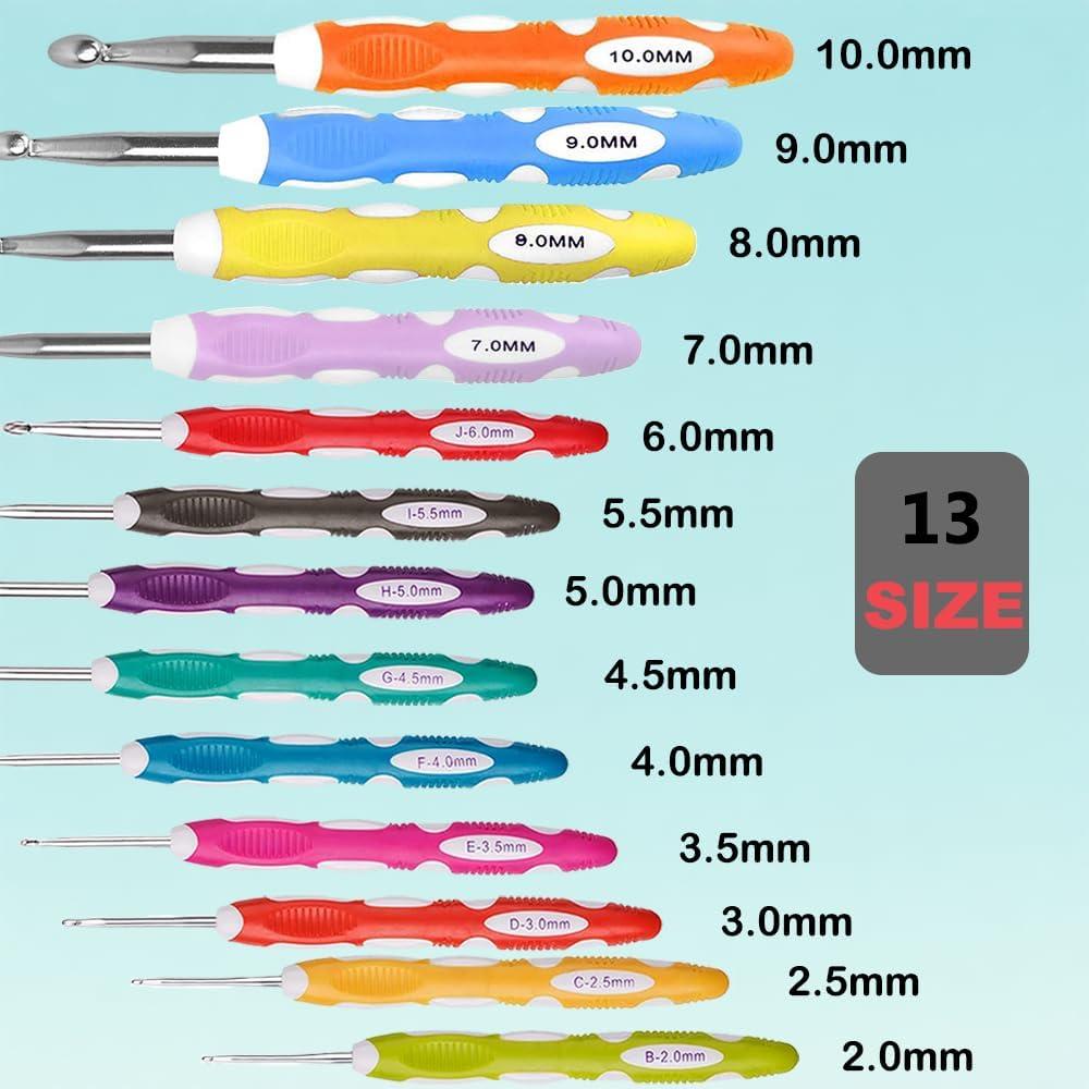 Juego de Ganchillos Ergonómicos Novelchet 13 Piezas 2-10mm