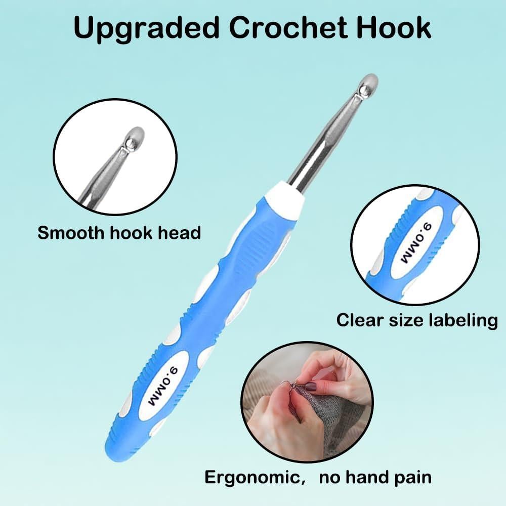 Juego de Ganchillos Ergonómicos Novelchet 13 Piezas 2-10mm