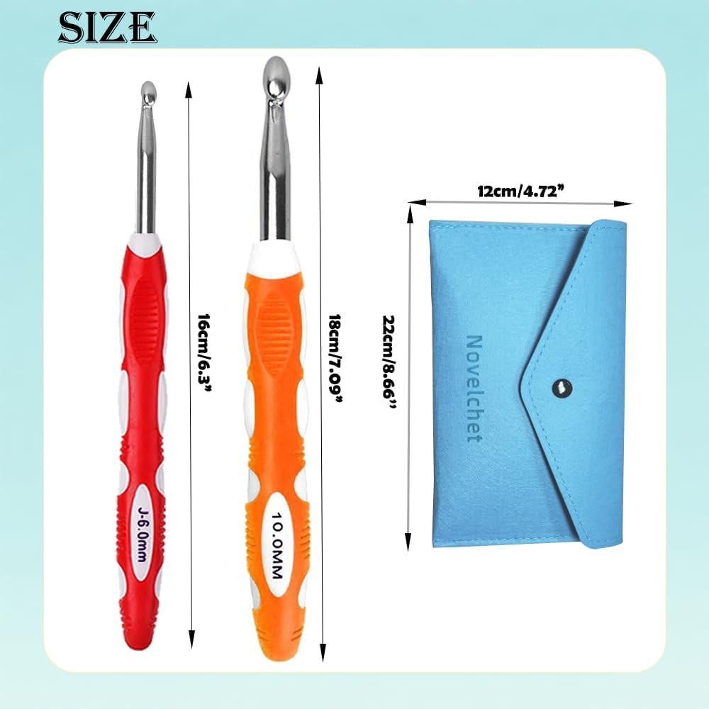 Juego de Ganchillos Ergonómicos Novelchet 13 Piezas 2-10mm