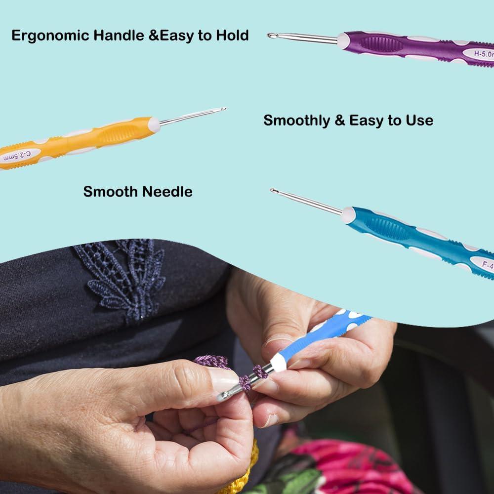 Juego de Ganchillos Ergonómicos Novelchet 13 Piezas 2-10mm