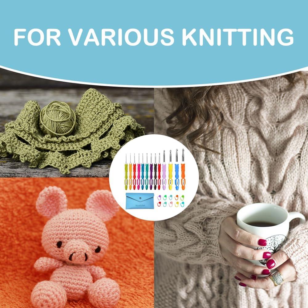 Juego de Ganchillos Ergonómicos Novelchet 13 Piezas 2-10mm