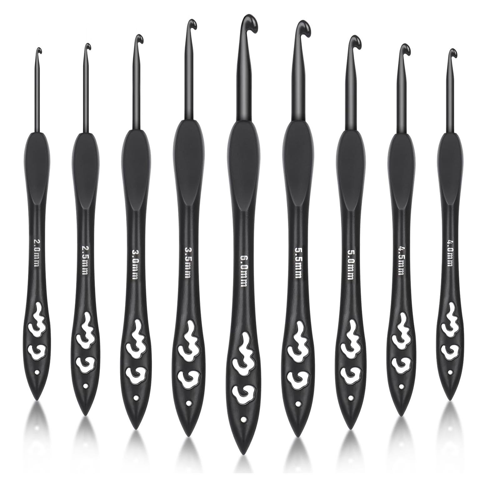 Juego de Ganchillos Ergonómicos Katech 9 Piezas 2-6mm