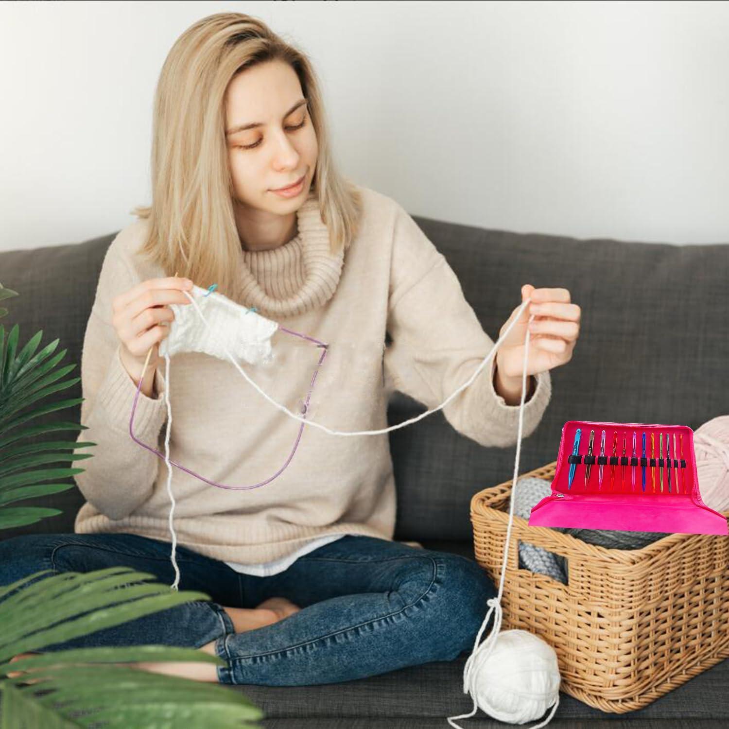 Juego de Ganchillos Tunecinos Mdoker 3mm-10mm con Cable