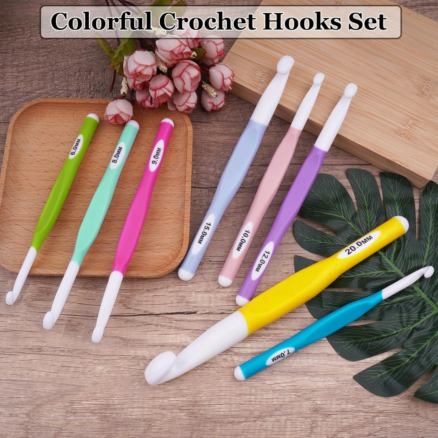 Set de 36 Ganchos de Crochet Hobekoee Ergonómicos 6mm-20mm
