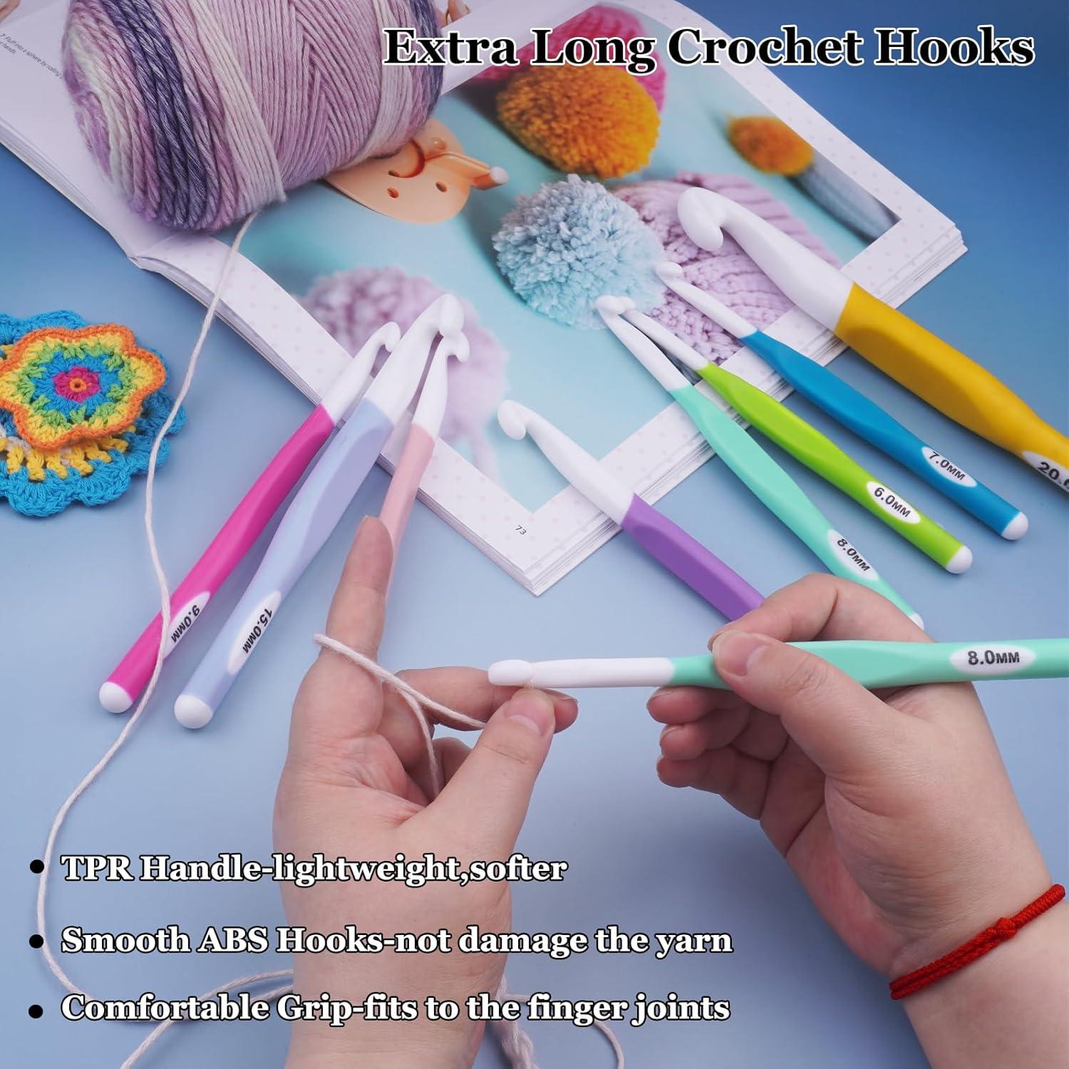 Set de 36 Ganchos de Crochet Hobekoee Ergonómicos 6mm-20mm