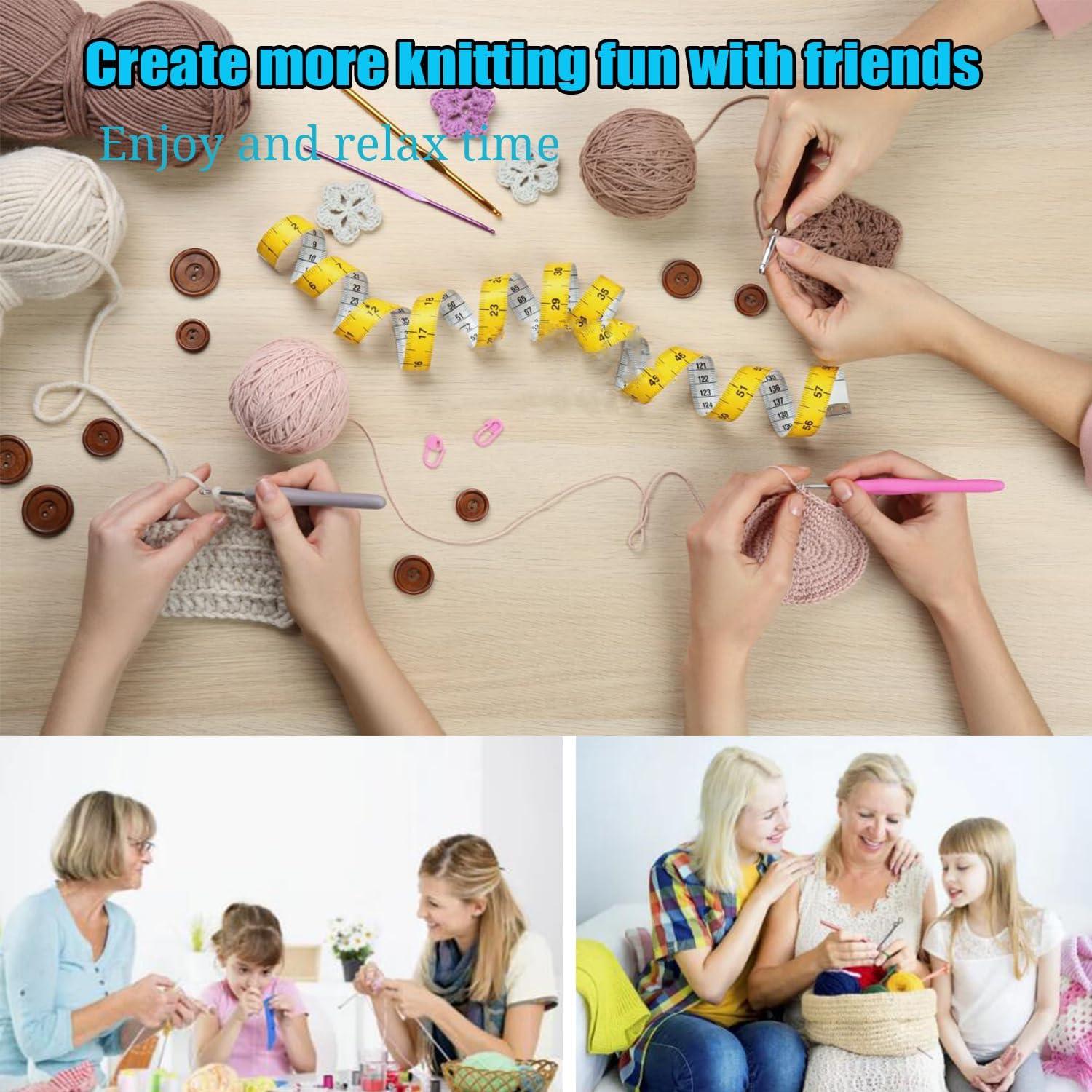 Kit de Ganchillos Weabetfu 14 Tamaños Ergonomicos 50 Piezas