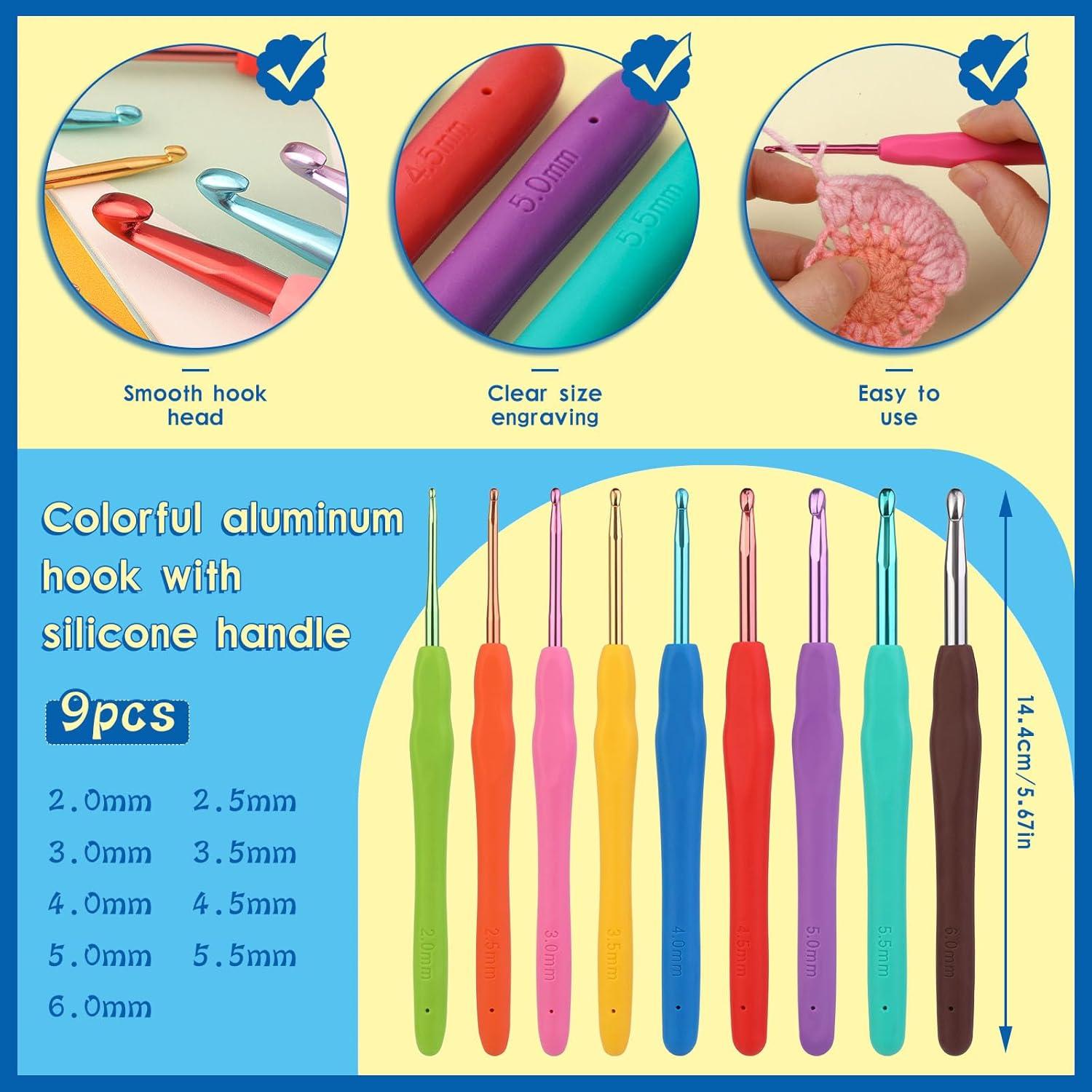 Kit de Ganchillos Pnytty 109 Piezas Ergonómicos y Accesorios