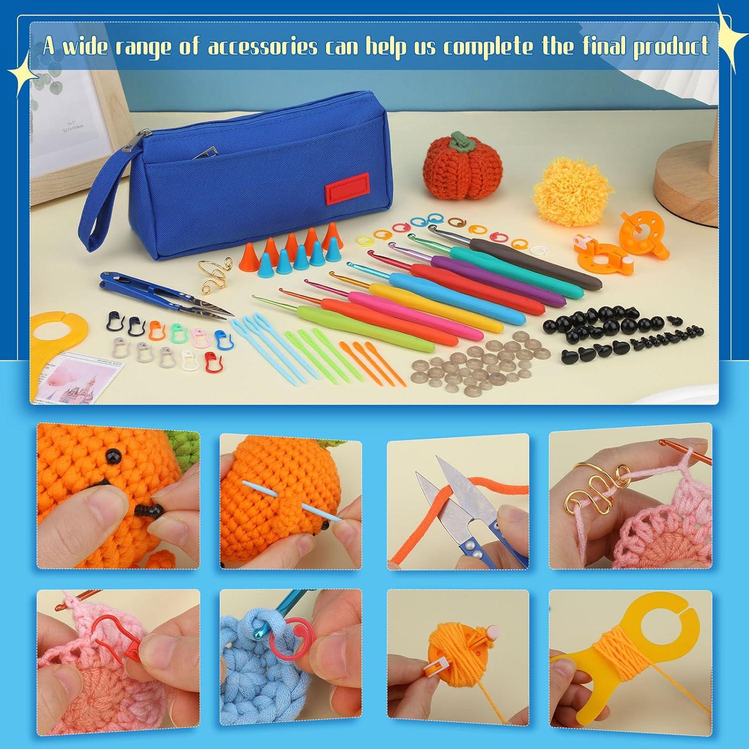 Kit de Ganchillos Pnytty 109 Piezas Ergonómicos y Accesorios