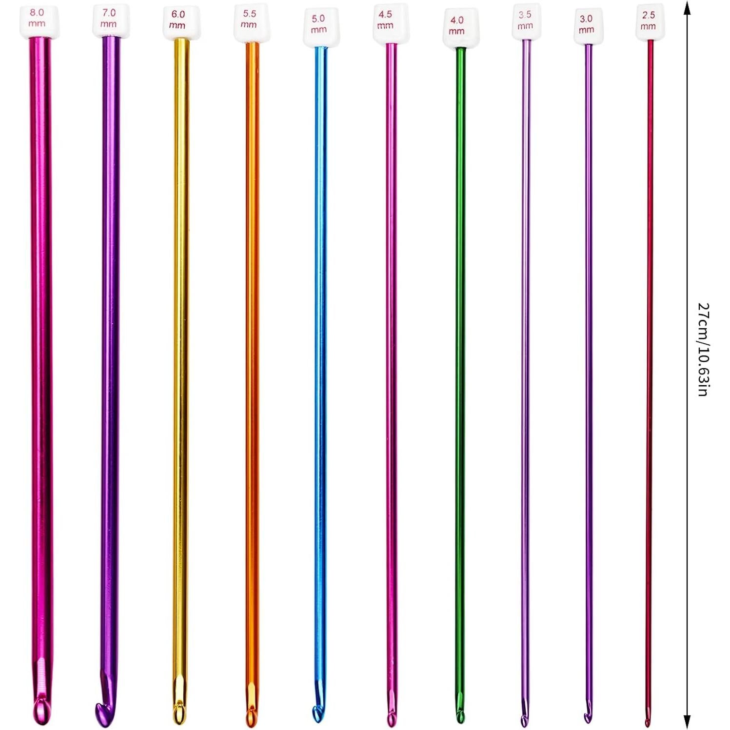 Kit de Ganchillos Tunecinos 23 Piezas Tiggell Bambú y Aluminio