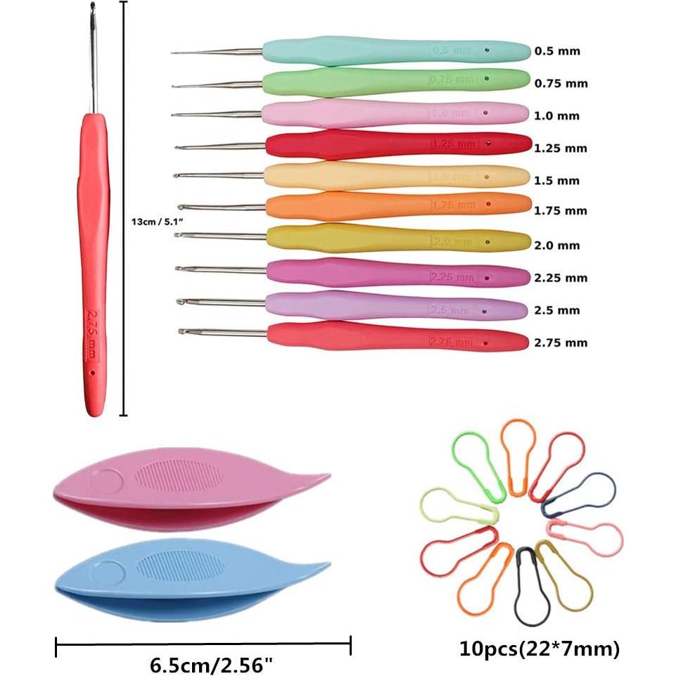 Kit Completo de Crochet Lewhoo - 15 Bolas Hilo Algodón y 10 Ganchos