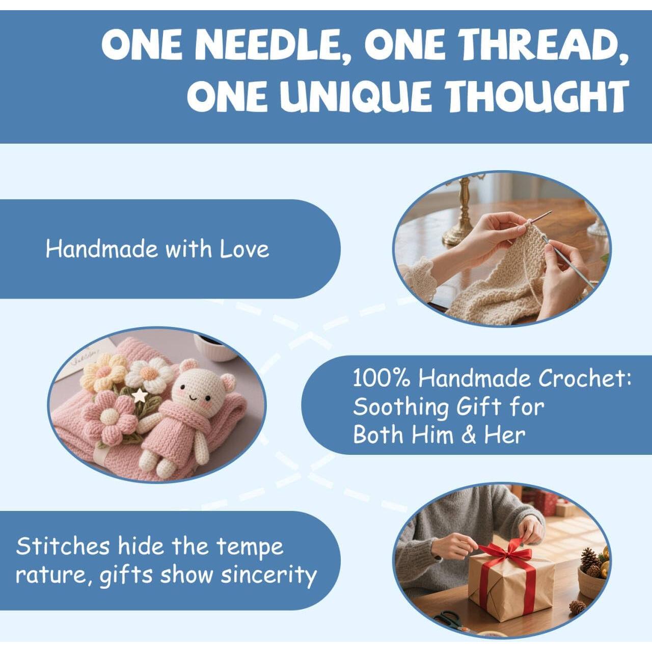 Kit de Crochet ARMINACO para Principiantes - 59 Piezas con Ganchos Ergonómicos