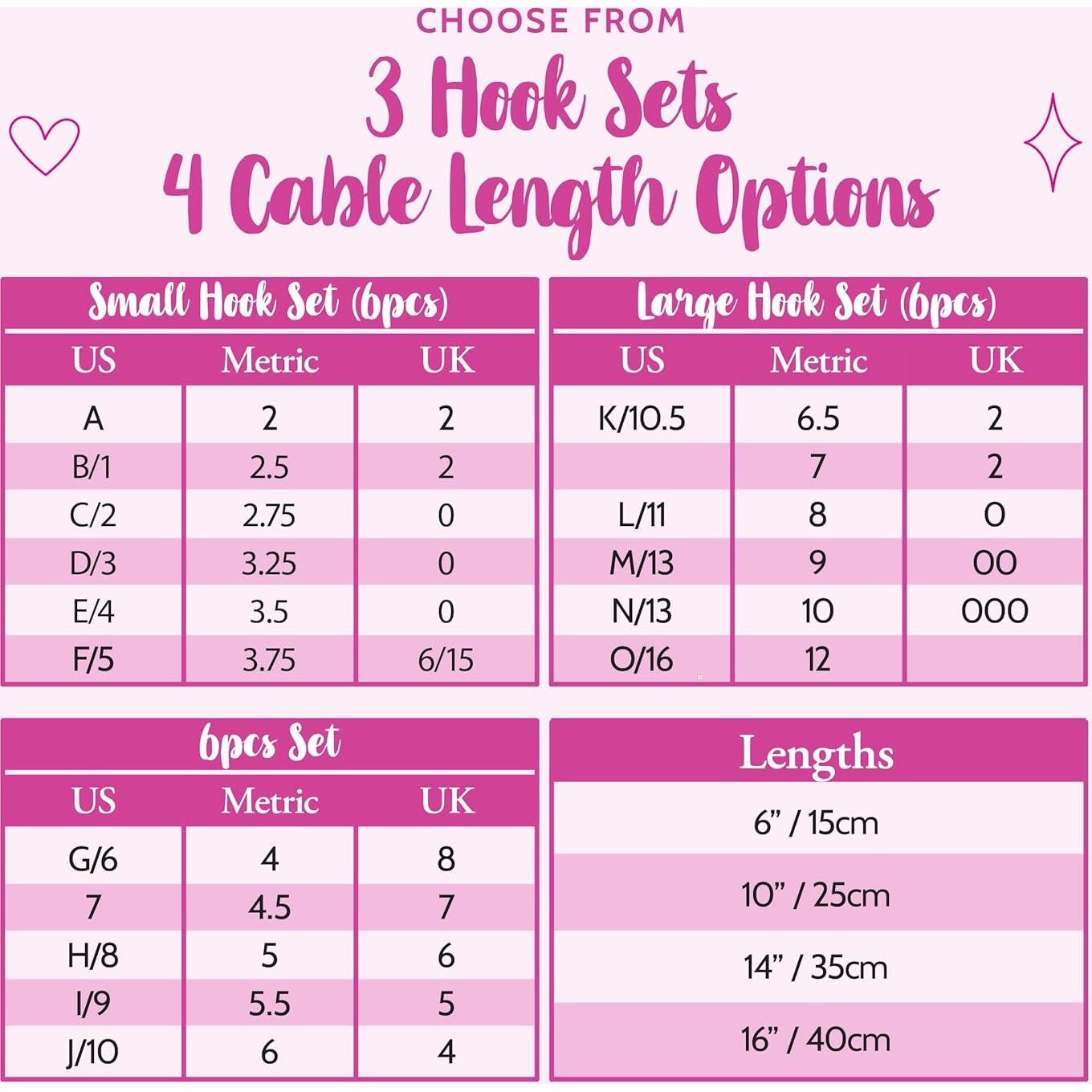 KnitPal Juego de Ganchillos Tunecinos Doble Punta 35cm - 5 Tamaños