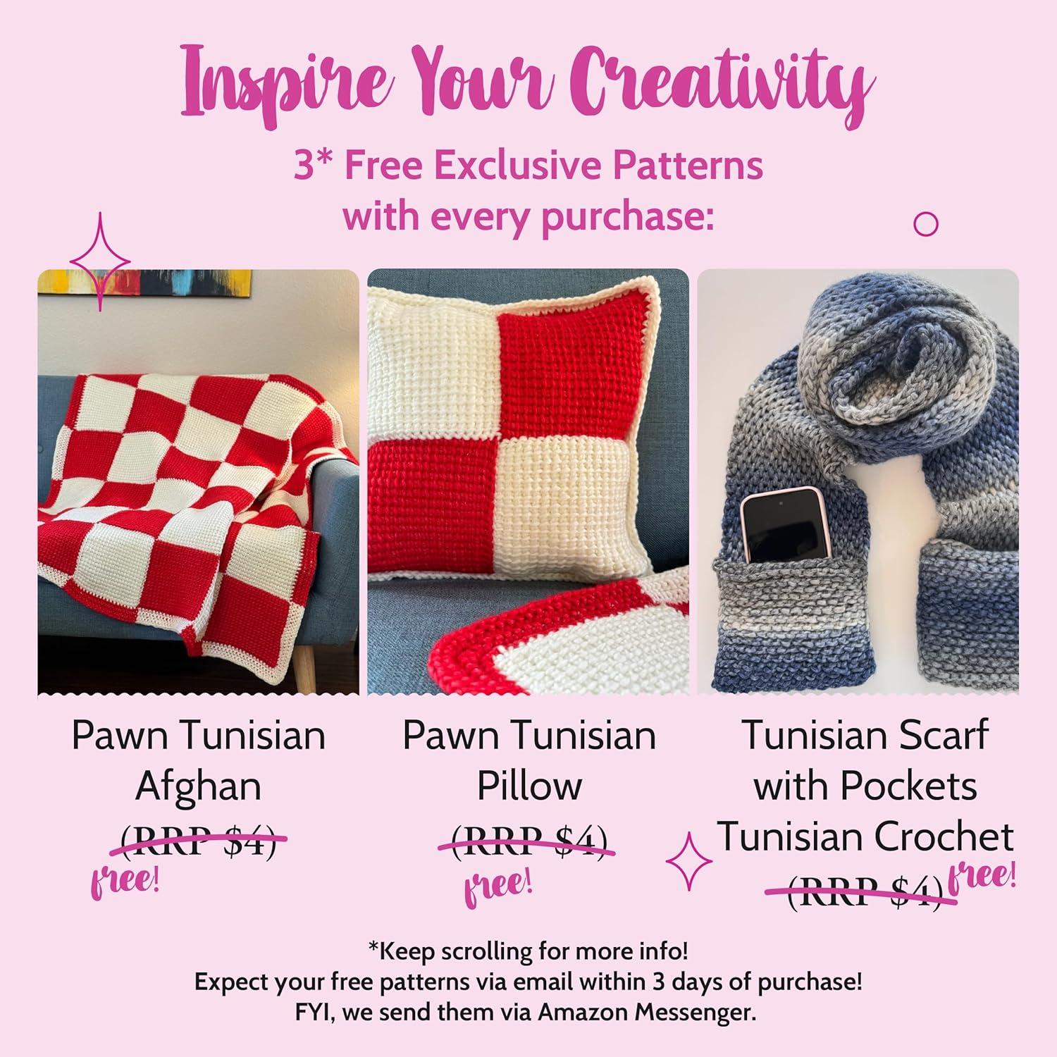 KnitPal Juego de Ganchillos Tunecinos Doble Punta 35cm - 5 Tamaños