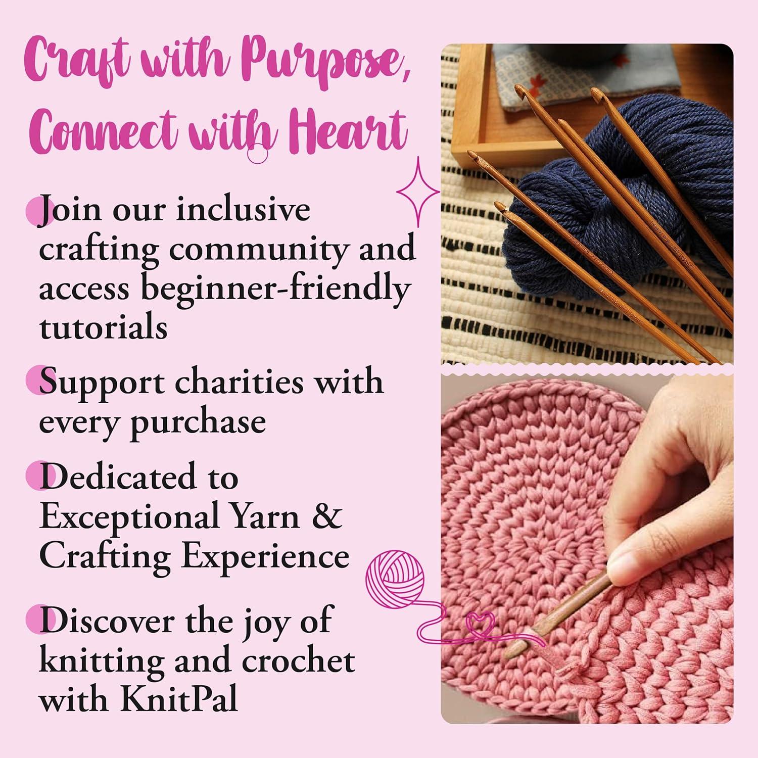 KnitPal Juego de Ganchillos Tunecinos Doble Punta 35cm - 5 Tamaños