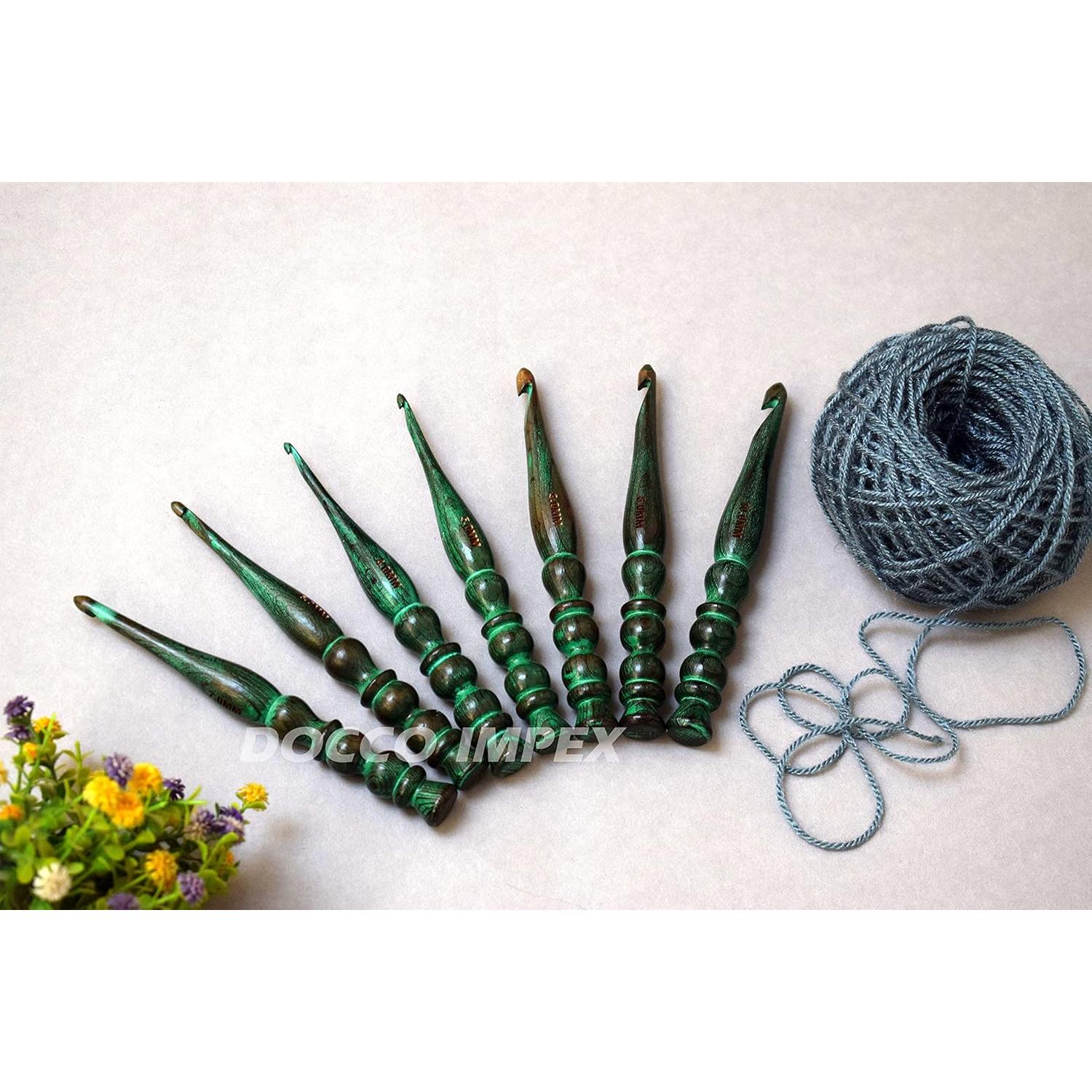 Juego de 7 Ganchos de Crochet Ergonómicos DOCCO IMPEX 4-10 mm