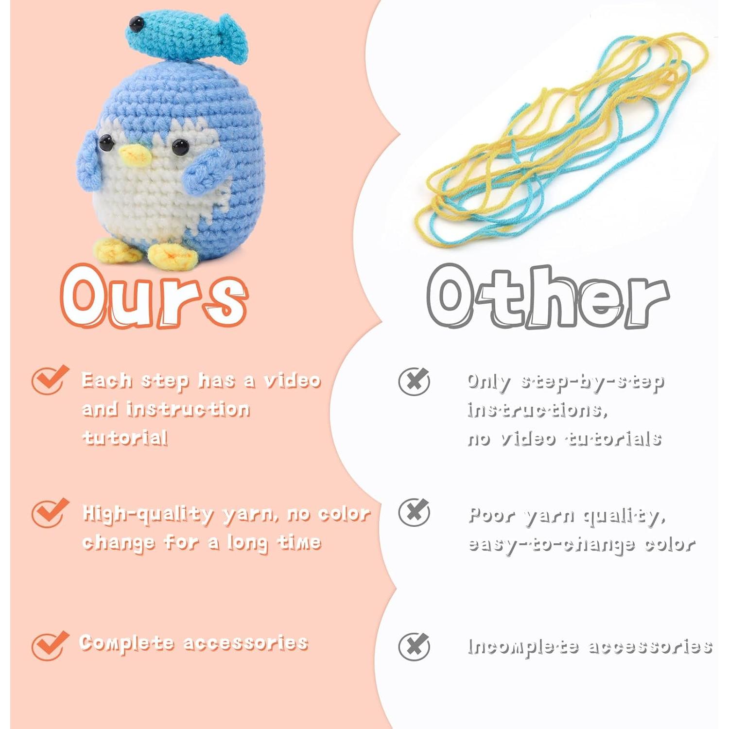 Kit de Crochet IMZAY para Principiantes - Pingüino Azul