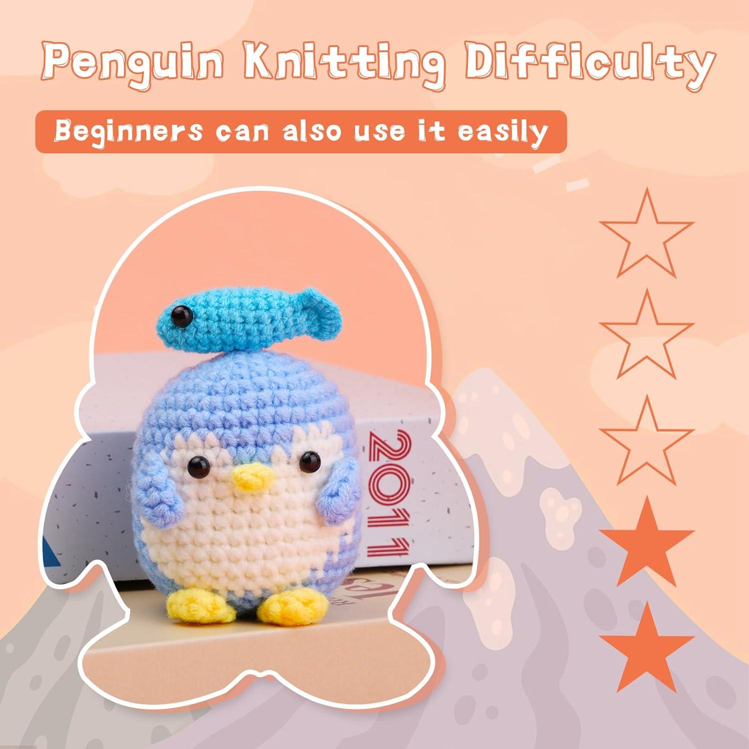 Kit de Crochet IMZAY para Principiantes - Pingüino Azul
