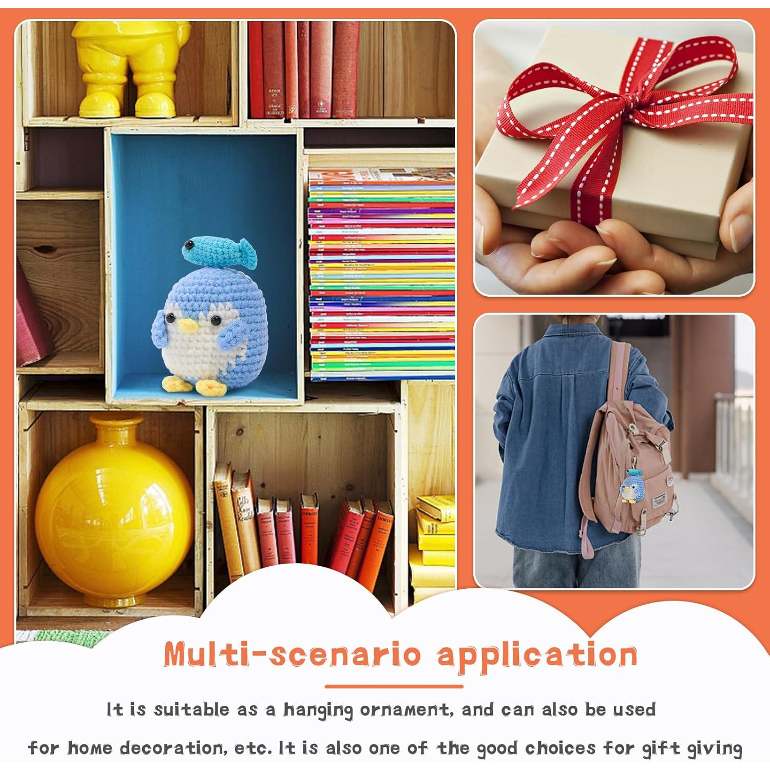 Kit de Crochet IMZAY para Principiantes - Pingüino Azul