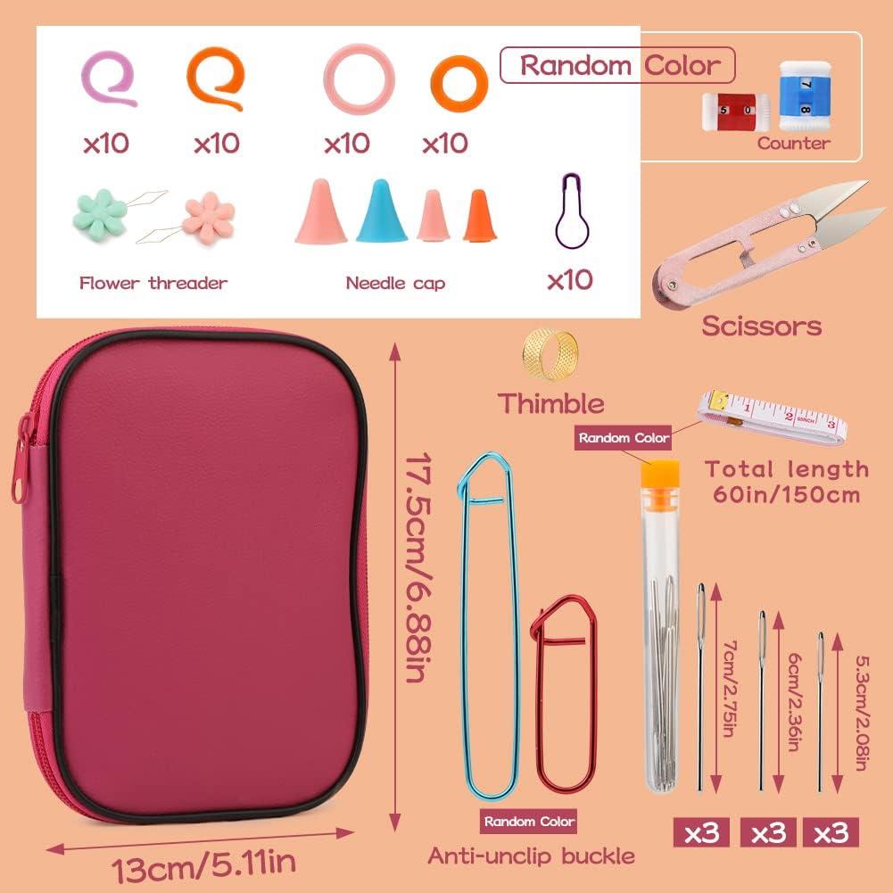 Kit de Ganchillos 96 PCS UzecPk con Bolsa y Accesorios