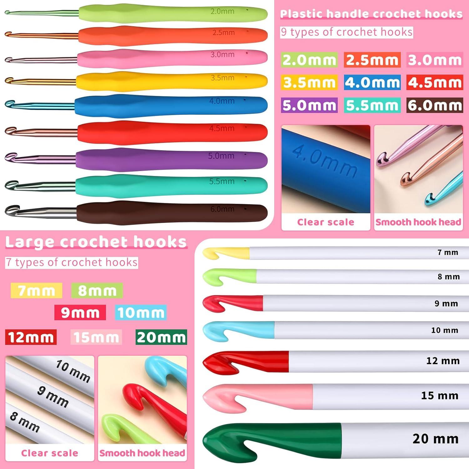 Juego de Ganchillos Yizzvb 87 Piezas Ergonómico Multicolor