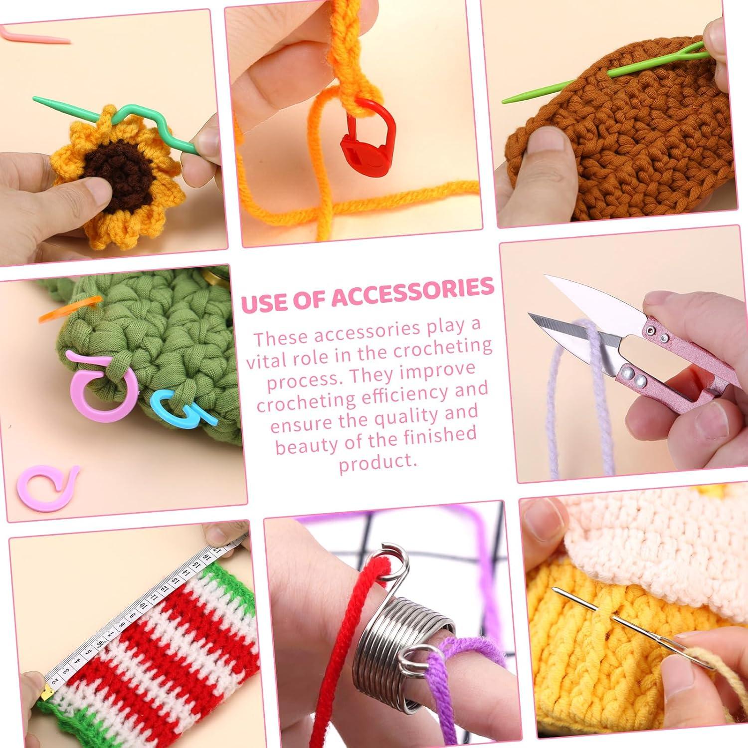 Juego de Ganchillos Yizzvb 87 Piezas Ergonómico Multicolor