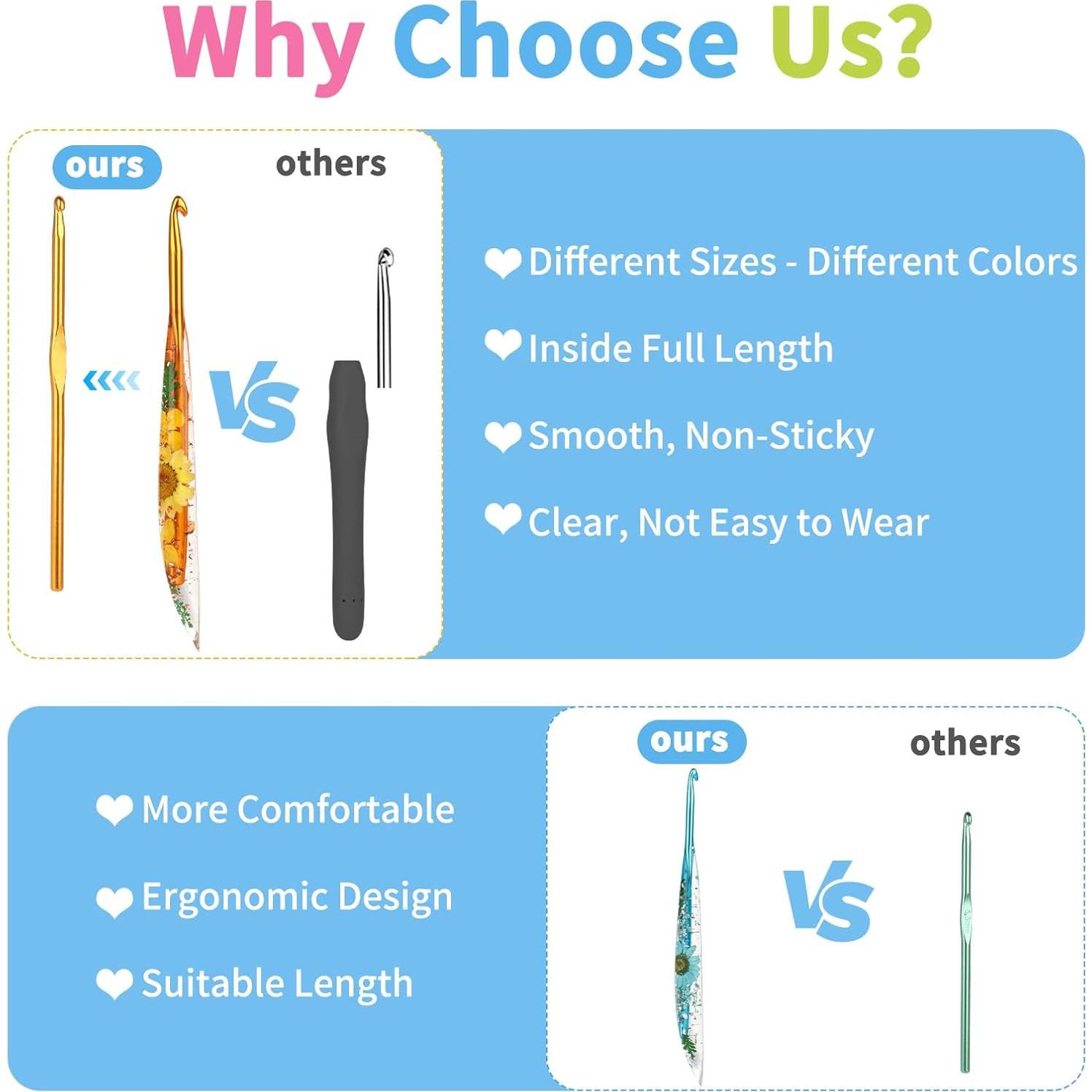 Gancho de Crochet Coopay M-9.0mm Ergonómico Floral