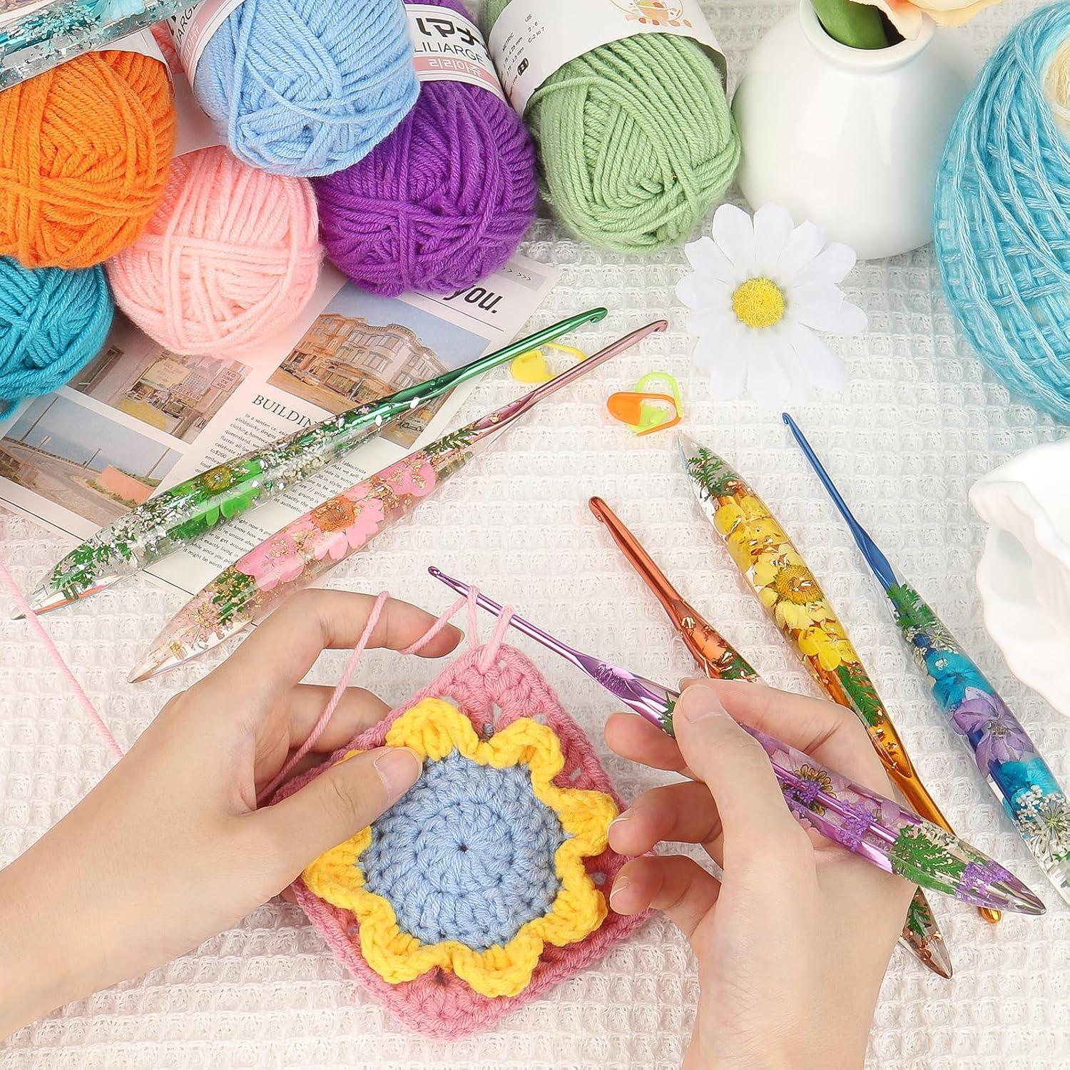 Gancho de Crochet Coopay M-9.0mm Ergonómico Floral