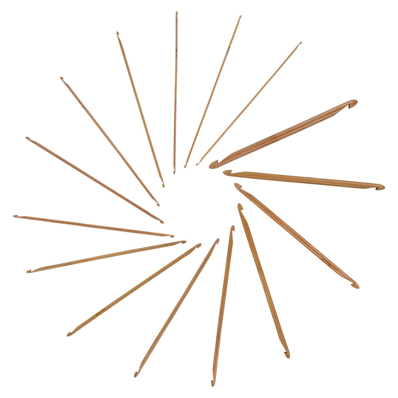 Juego de Ganchos de Crochet Tunecino BambooMN - 15 Tamaños