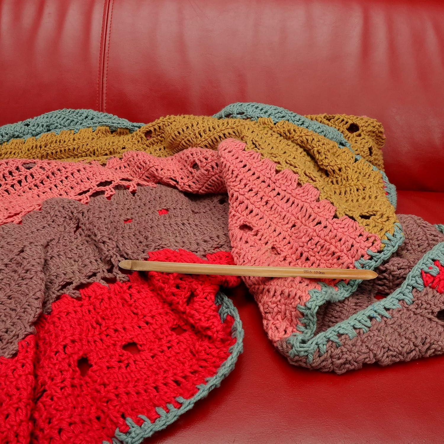 Juego de Ganchos de Crochet Tunecino BambooMN - 15 Tamaños