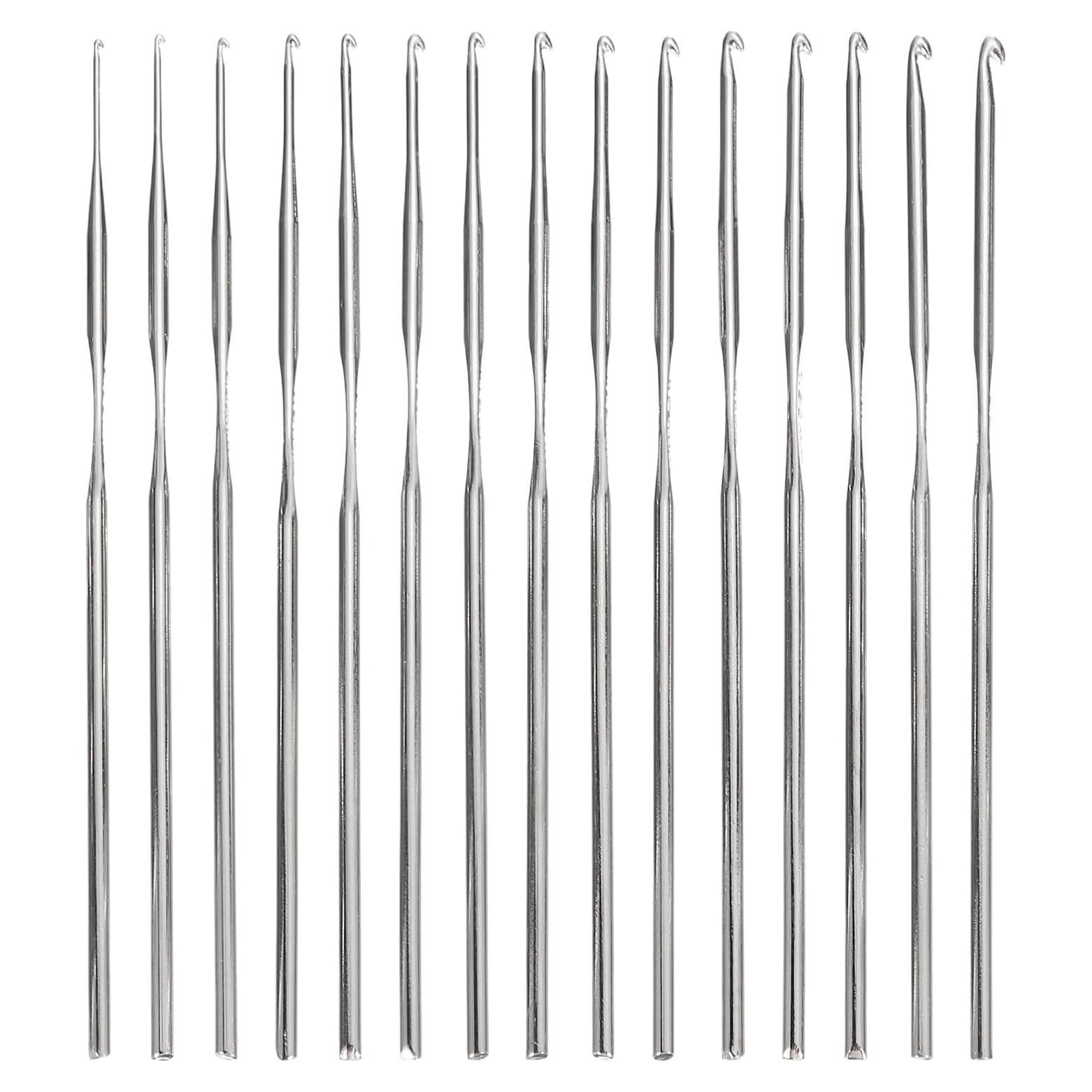 Juego de Ganchillos PATIKIL 15 Piezas Acero Inoxidable Plata