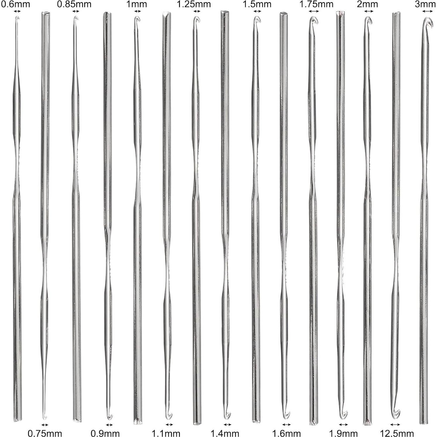 Juego de Ganchillos PATIKIL 15 Piezas Acero Inoxidable Plata