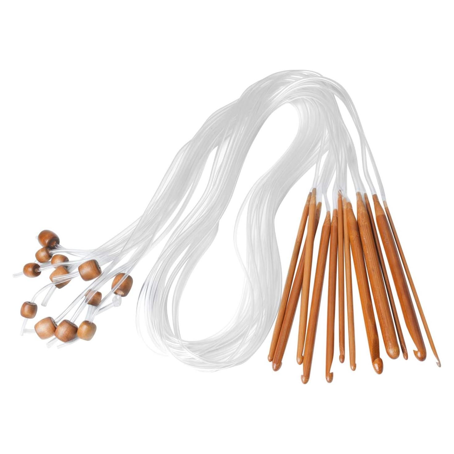 Juego de Ganchillos Tunecinos Afganos Poweka 12 Tamaños 3mm a 10mm