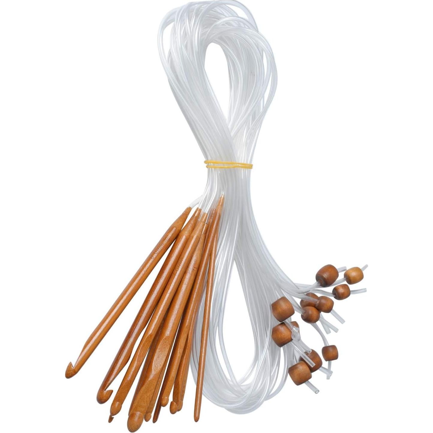 Juego de Ganchillos Tunecinos Afganos Poweka 12 Tamaños 3mm a 10mm