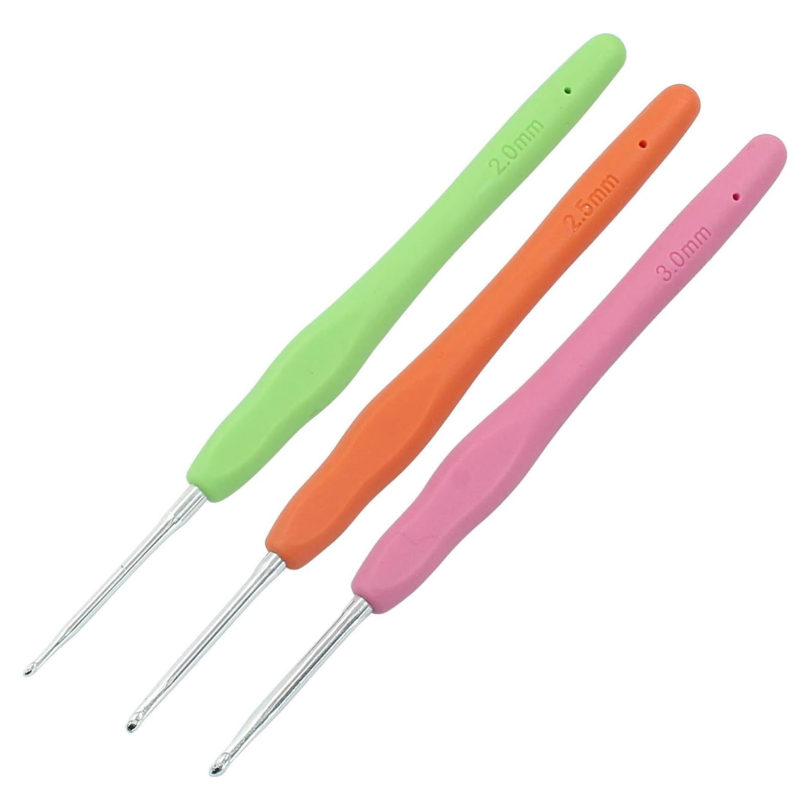 Set de Ganchos de Crochet Suiwotin 2mm 2.5mm 3mm Aluminio