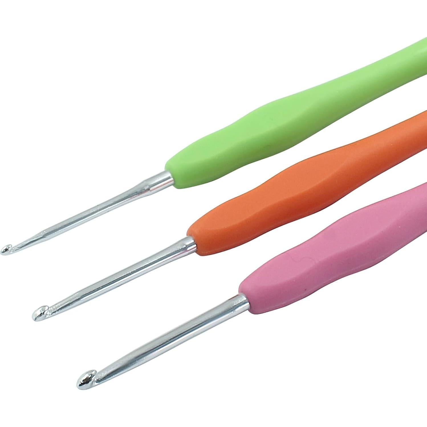 Set de Ganchos de Crochet Suiwotin 2mm 2.5mm 3mm Aluminio