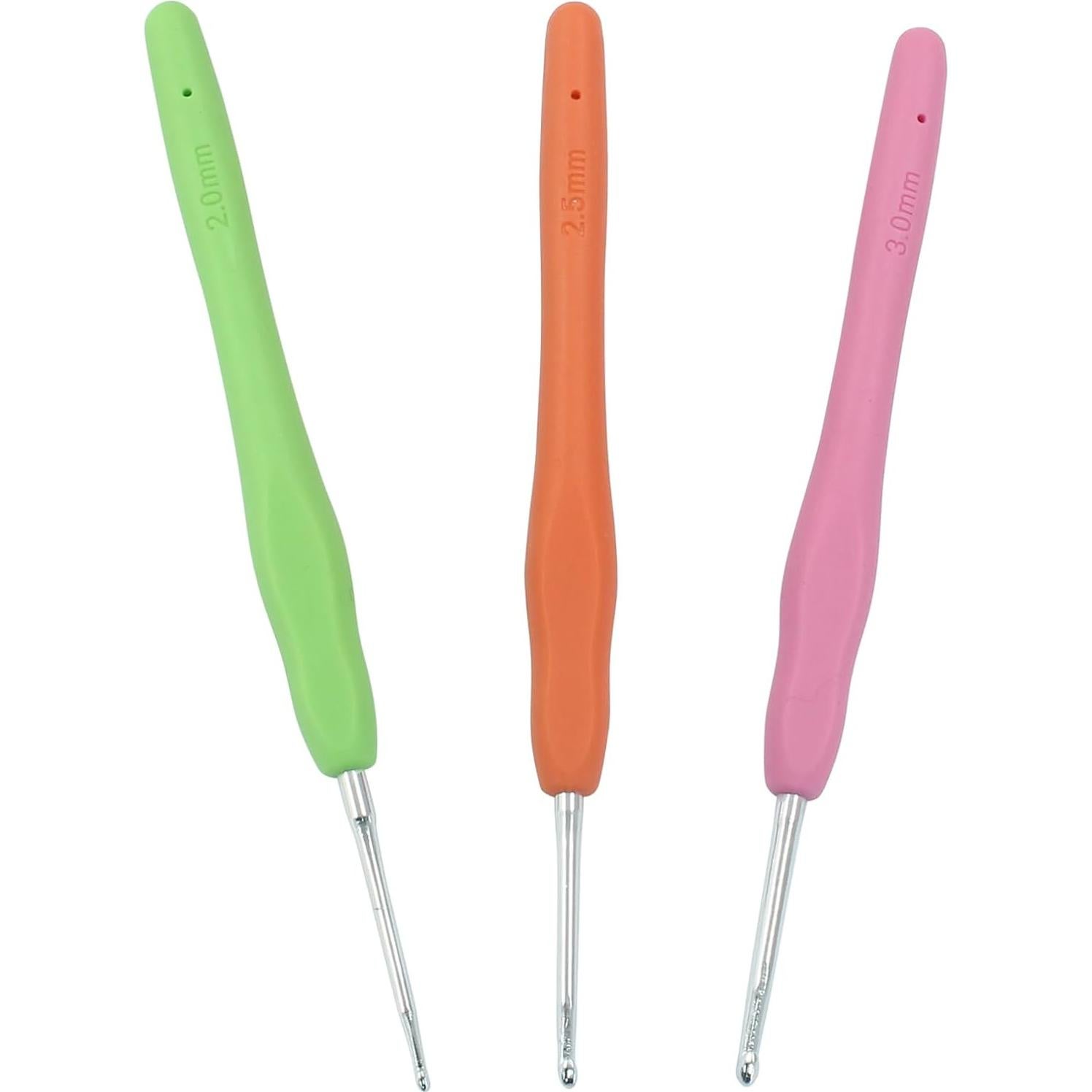 Set de Ganchos de Crochet Suiwotin 2mm 2.5mm 3mm Aluminio