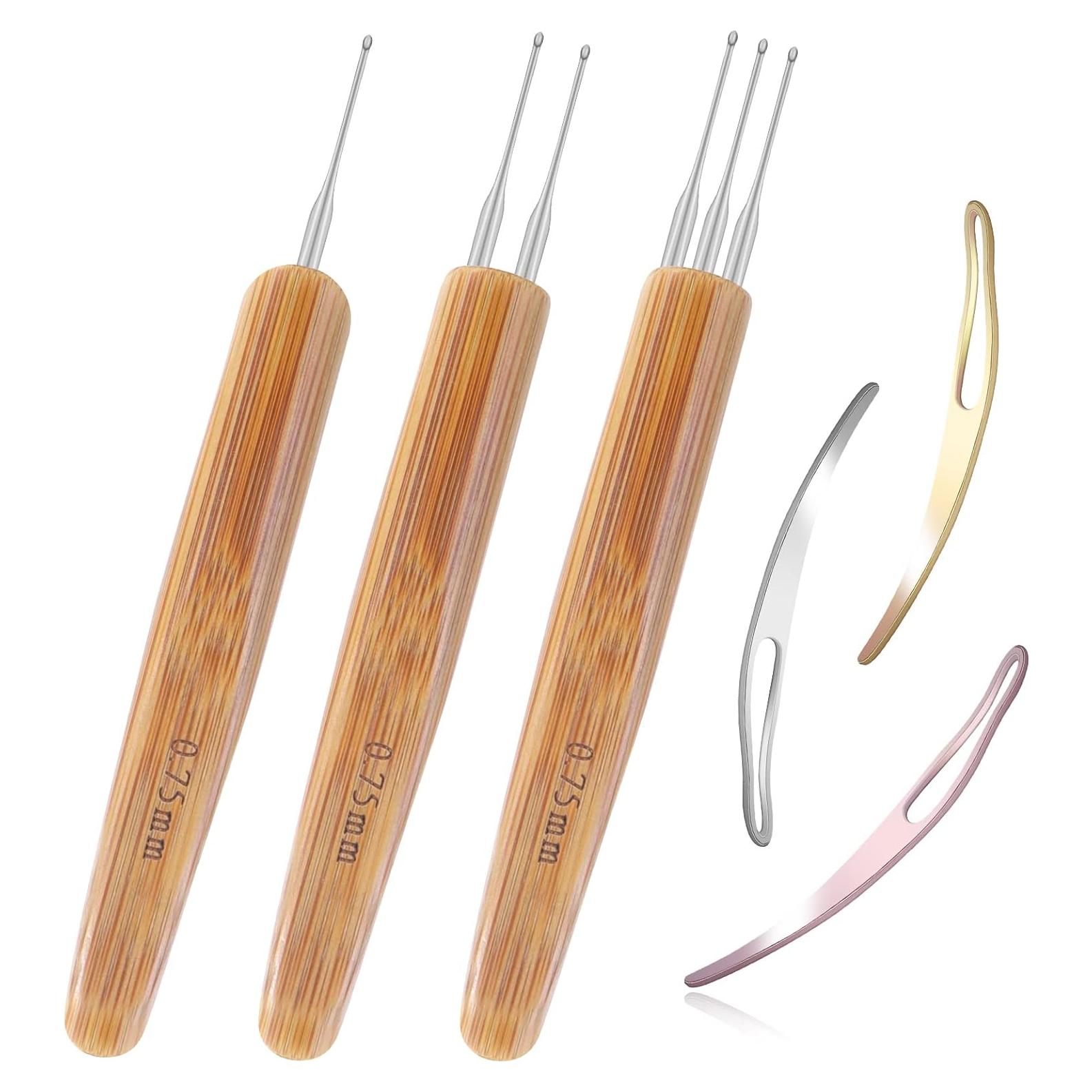 Set de 6 Ganchos de Crochet AGBOLO para Dreadlocks 0.75mm