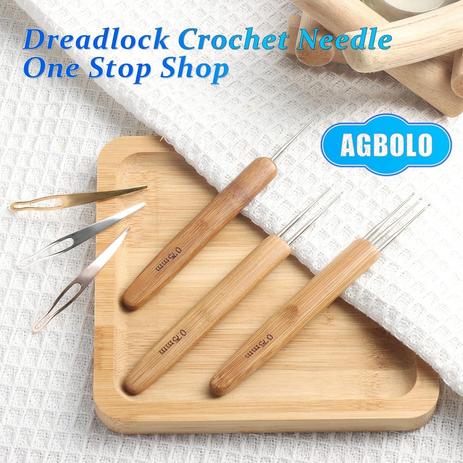 Set de 6 Ganchos de Crochet AGBOLO para Dreadlocks 0.75mm