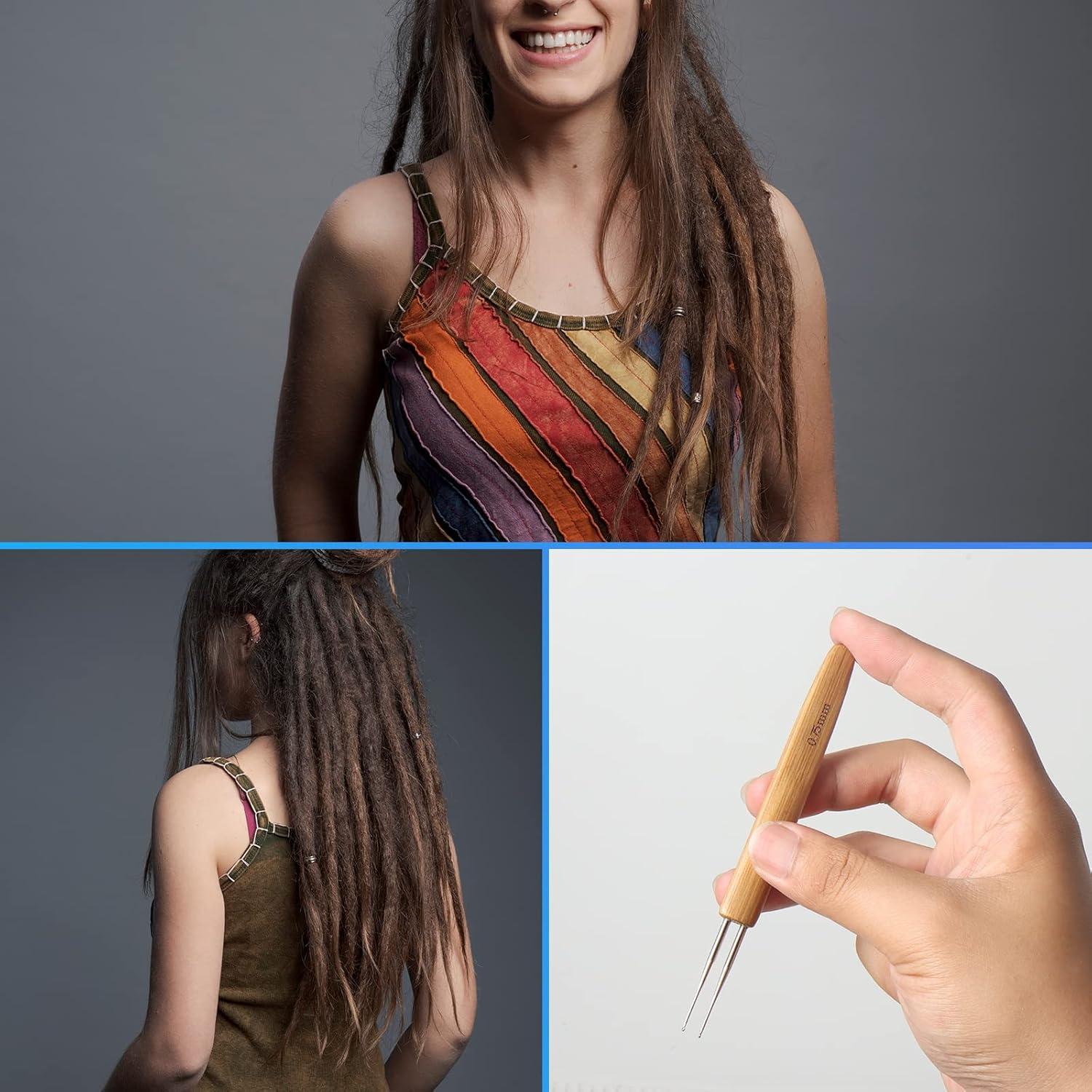 Set de 6 Ganchos de Crochet AGBOLO para Dreadlocks 0.75mm