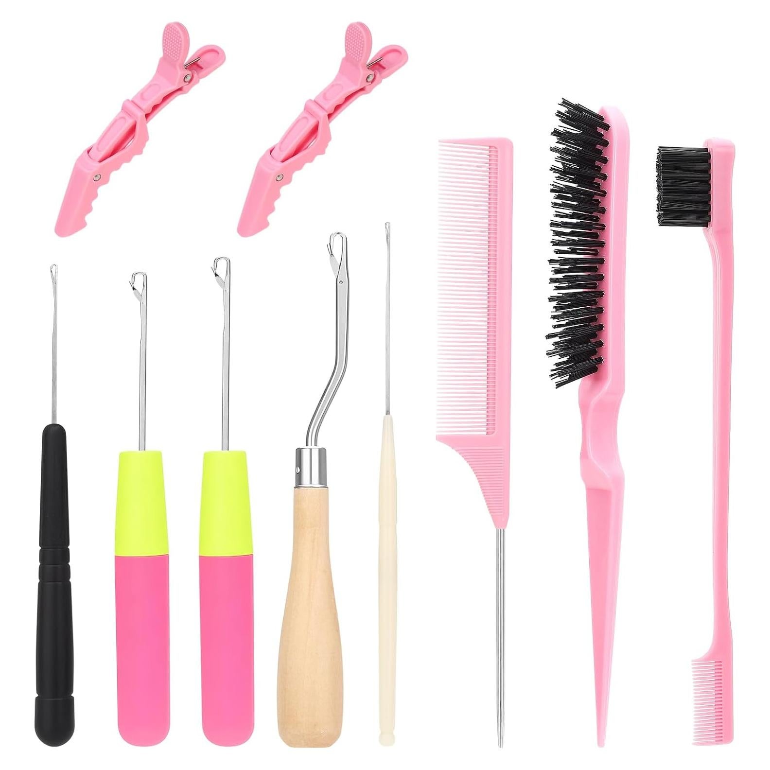 Juego de Ganchos de Crochet JOLYEAK con 10 Piezas para Cabello