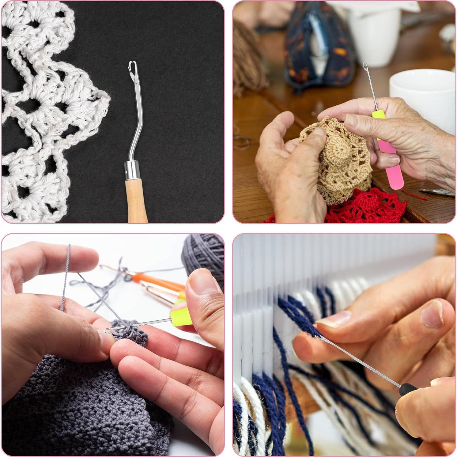 Juego de Ganchos de Crochet JOLYEAK con 10 Piezas para Cabello