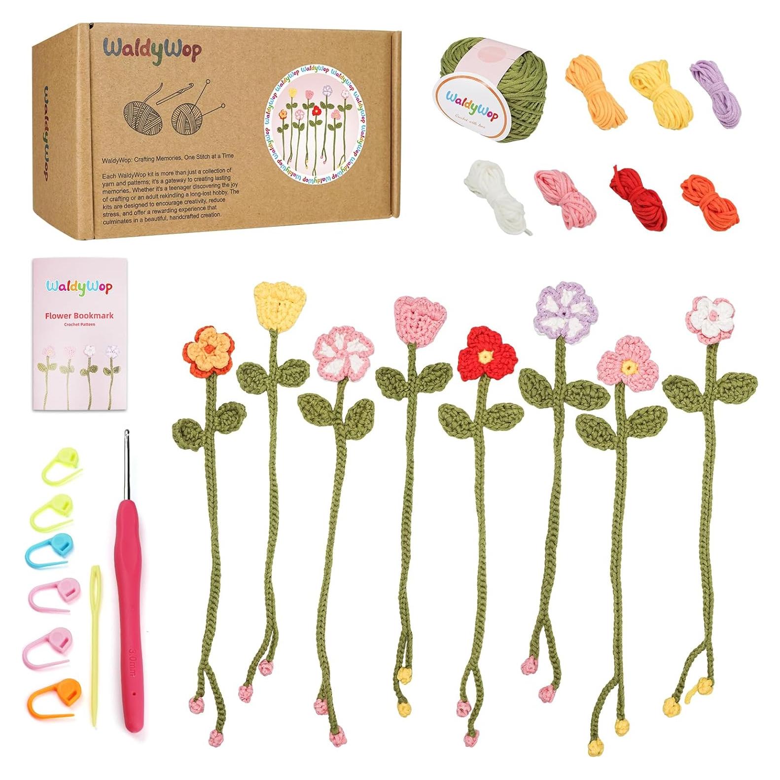 Kit de Crochet WaldyWop para Principiantes - 8 Marcadores de Página