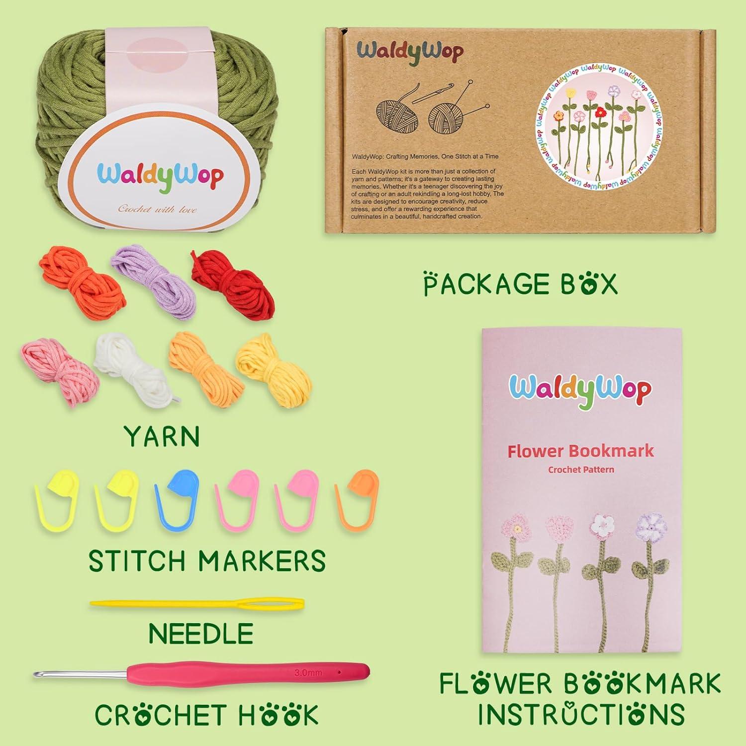 Kit de Crochet WaldyWop para Principiantes - 8 Marcadores de Página
