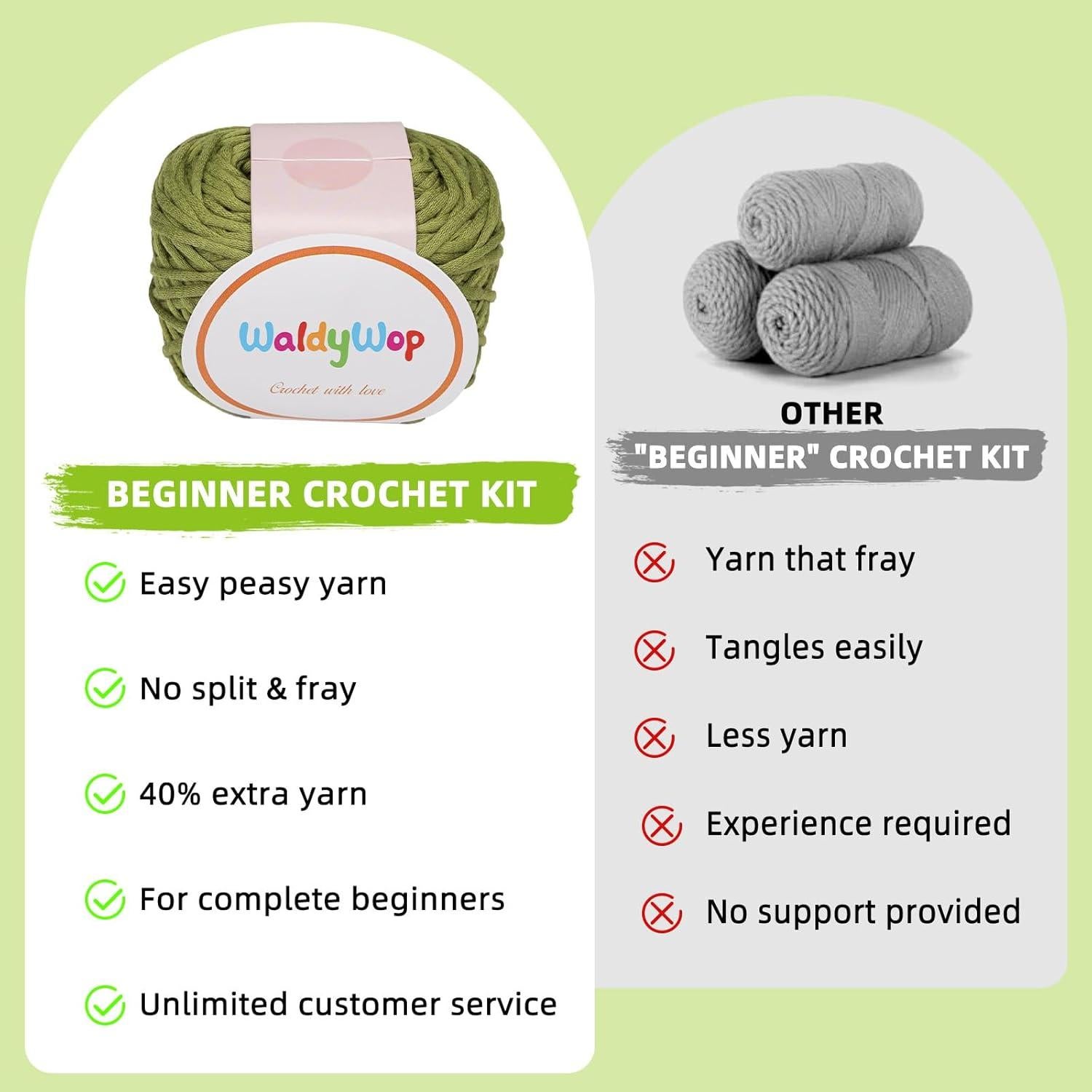 Kit de Crochet WaldyWop para Principiantes - 8 Marcadores de Página