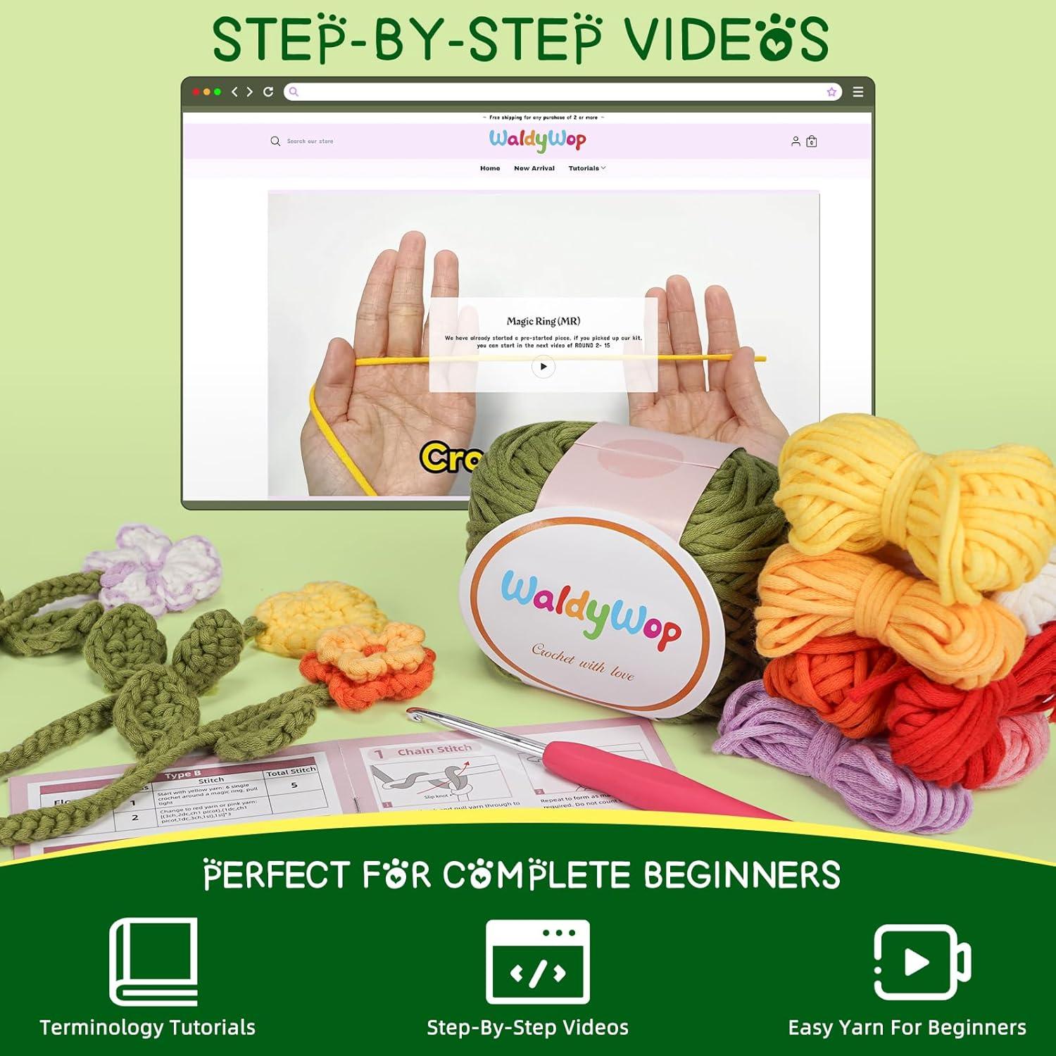 Kit de Crochet WaldyWop para Principiantes - 8 Marcadores de Página