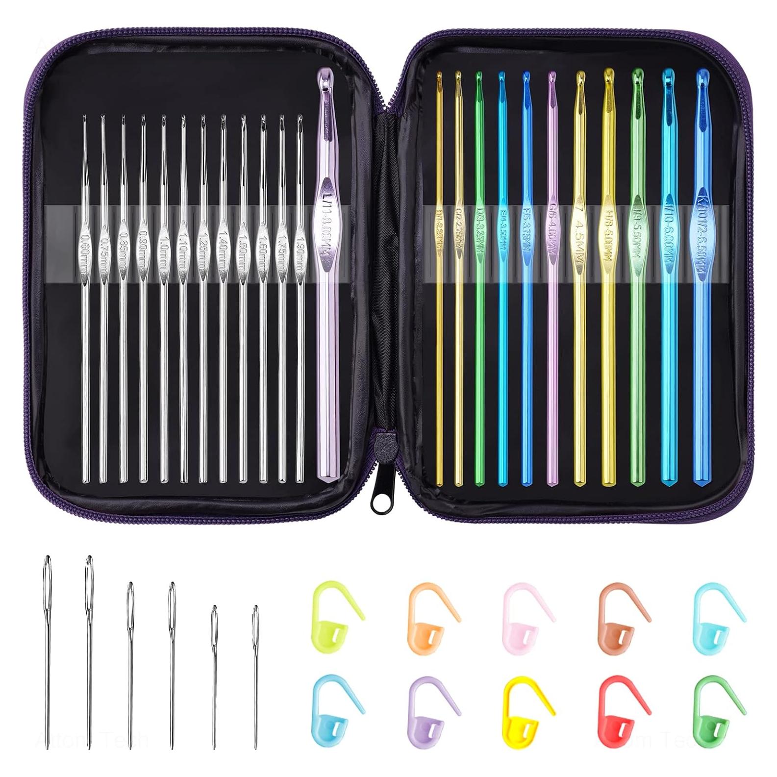 Juego de Ganchillos de Aluminio y Acero Tomorotec 24 Piezas