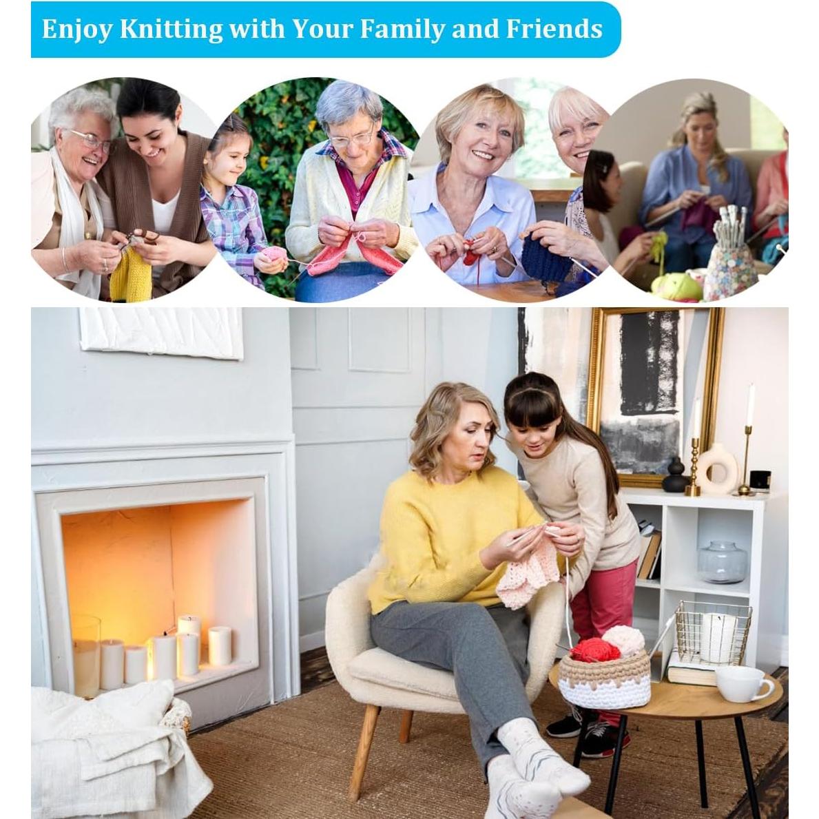 Juego de Ganchos de Crochet Grandes Weabetfu 24PCS 12-25mm