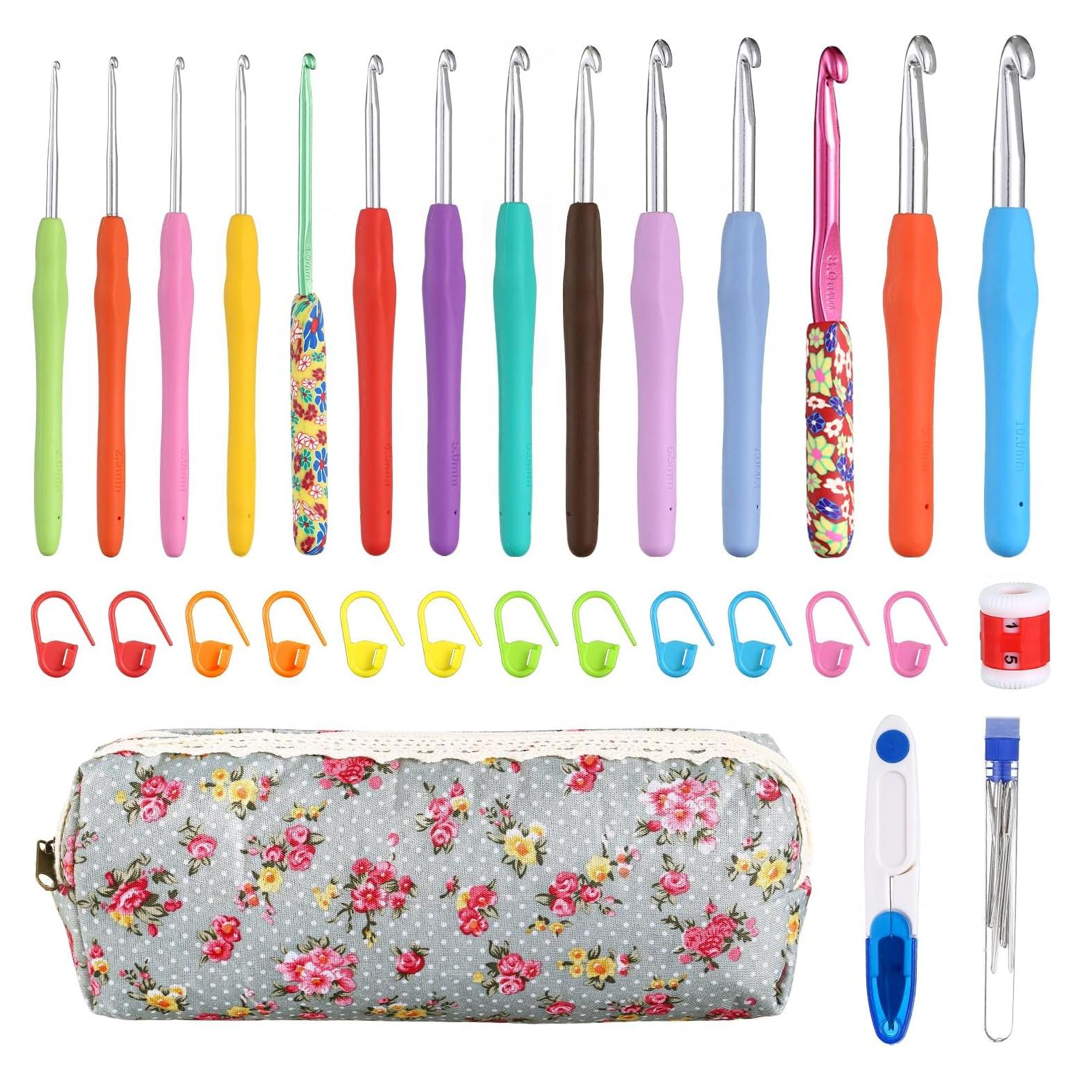 Juego de Ganchillos LIHAO 14 Piezas Ergonomicos para Principiantes