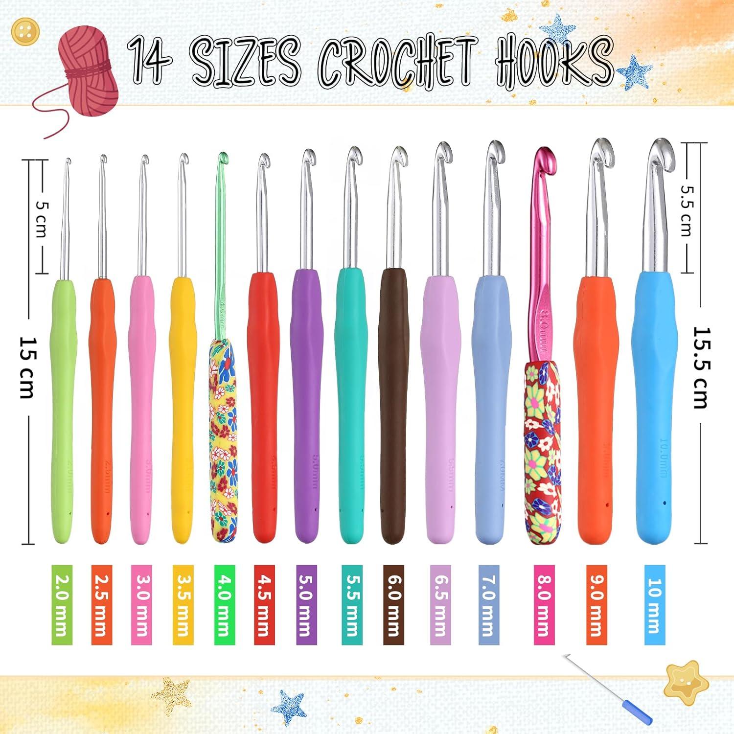 Juego de Ganchillos LIHAO 14 Piezas Ergonomicos para Principiantes