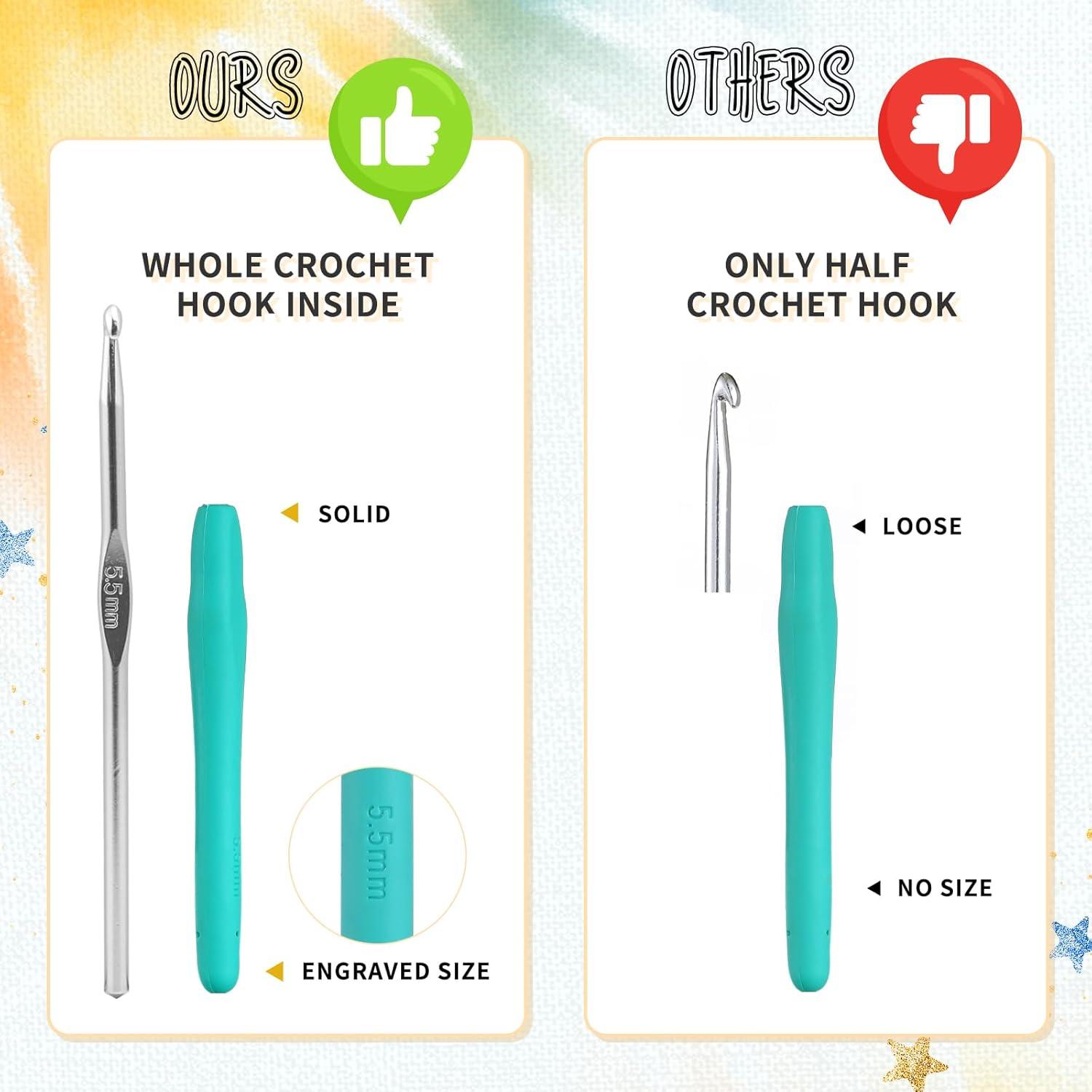 Juego de Ganchillos LIHAO 14 Piezas Ergonomicos para Principiantes